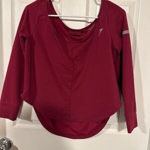 Gymshark Women's Red Long Sleeve Top